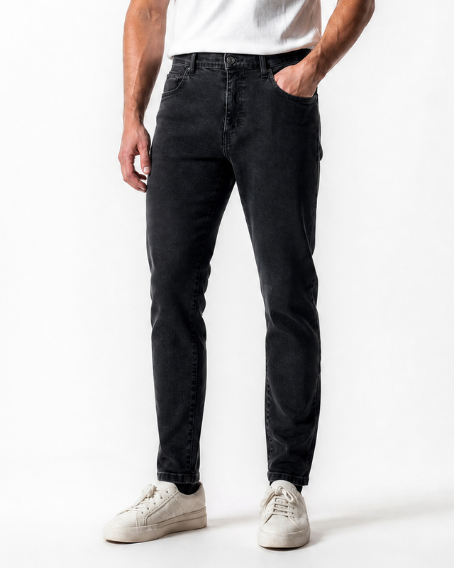 IOS JEANS - DARK GREY STONE WASH
