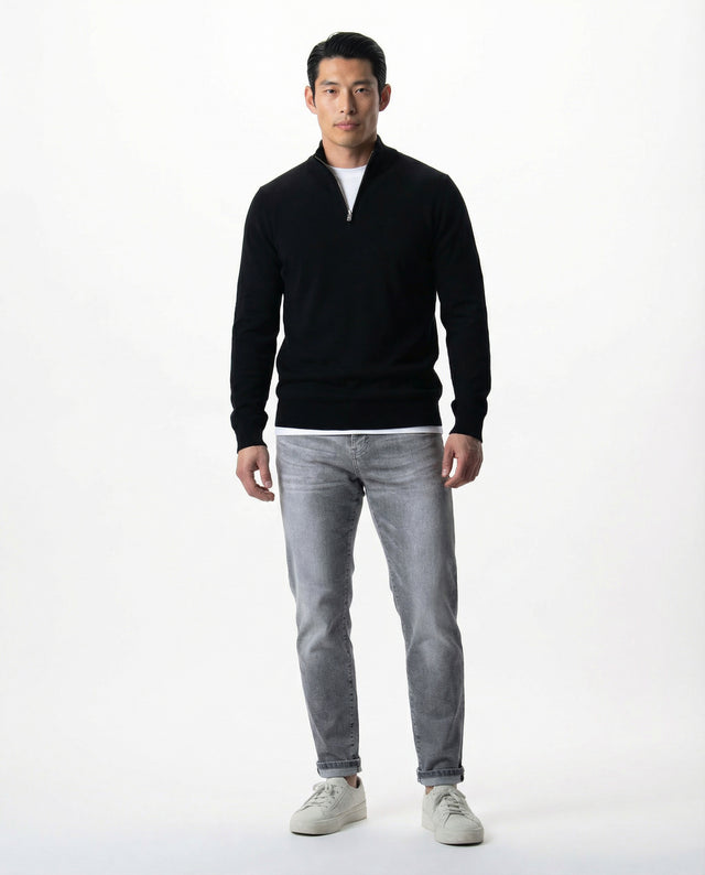 IOS TURTLE zip merino - NERO