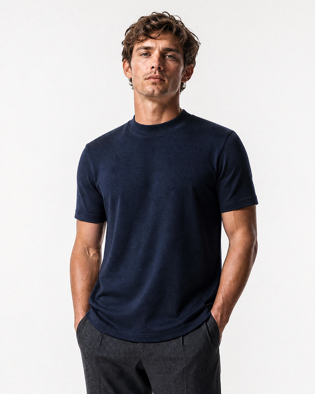 IOS T-SHIRT high neck - NAVY