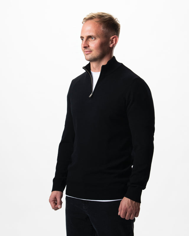 IOS TURTLE zip merino - NERO