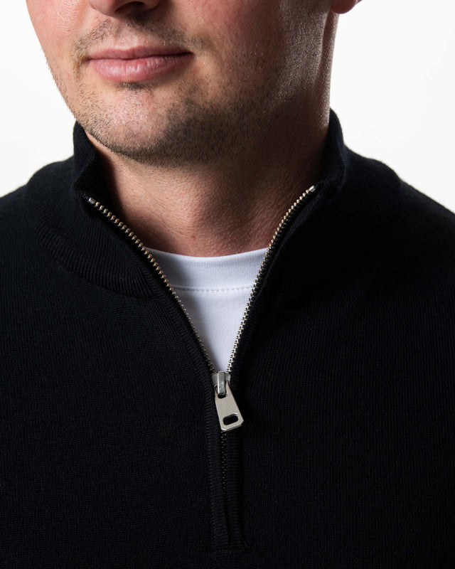 IOS TURTLE zip merino - NERO