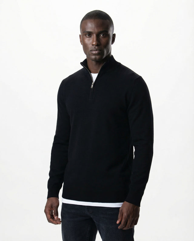 IOS TURTLE zip merino - NERO