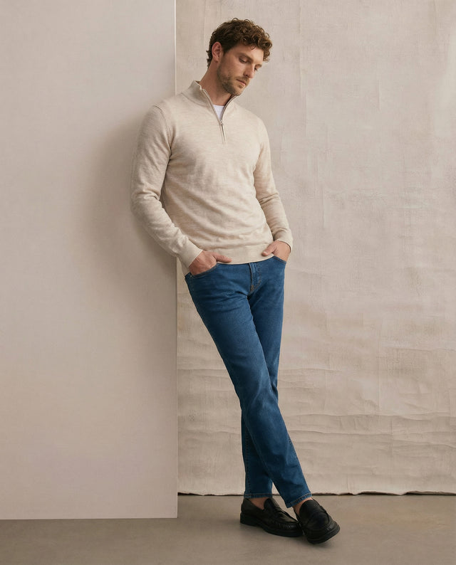 IOS TURTLE zip merino - IVORY MEL.