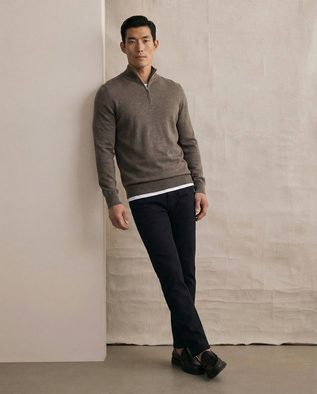 IOS TURTLE zip merino - BROWN MEL.